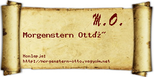 Morgenstern Ottó névjegykártya